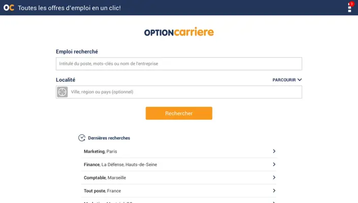 Optioncarriere android App screenshot 1